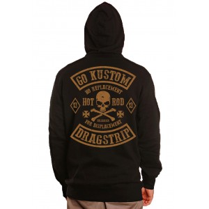 Dragstrip Kustom No Replacement for Displacement Desert Rust Hooded Top